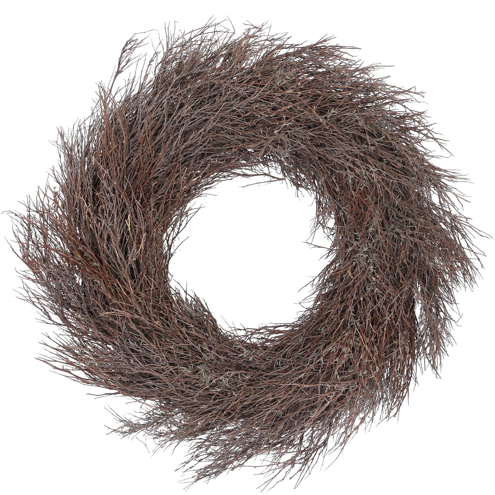 Erika natuurlijke krans, D50cm, strolaag D42cm