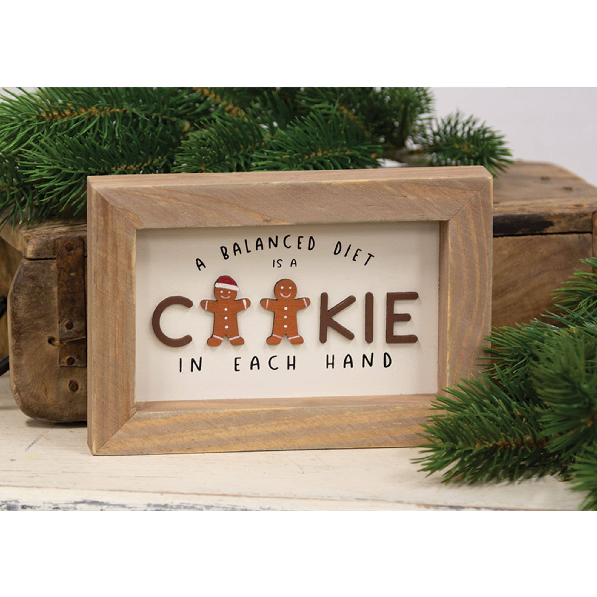 Een uitgebalanceerd dieet, ingelijst teken