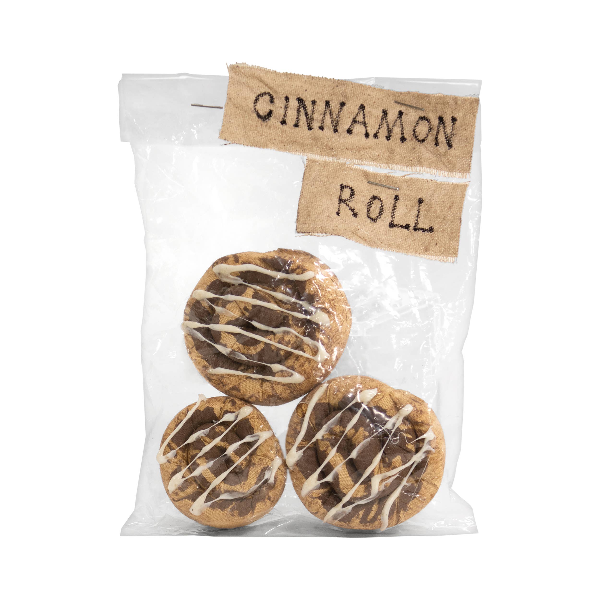 3/Set kaneelbroodjes van mini-stof